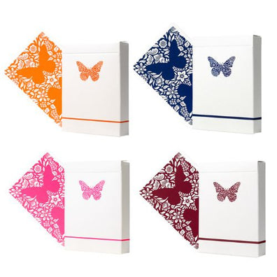 Butterfly Worker Marked Playing Cards (Orange) by Ondrej Psenicka